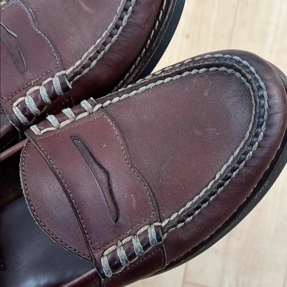 Polo by Ralph Lauren Rich Brown Leather Slip-Ons 9 - Picture 5 of 14